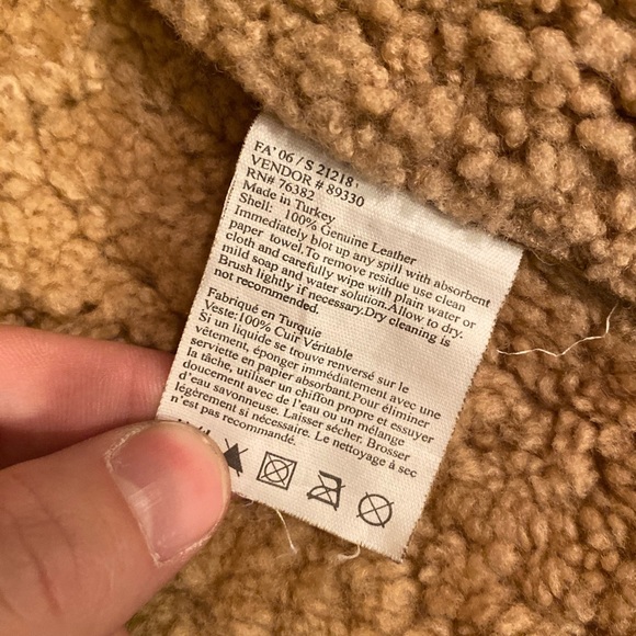 Timberland Sherpa Sherling Leather Jacket M - Picture 7 of 8